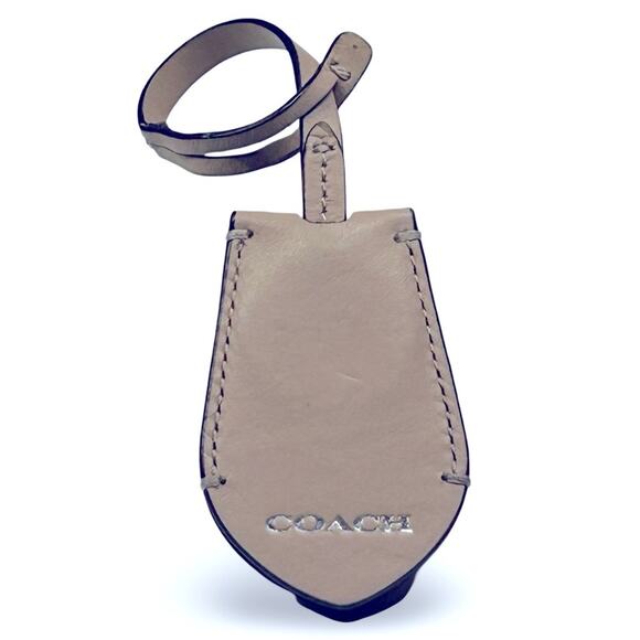 Coach Leather Hang Tag Bag Charm Designer Accessory Replacement Brand Logo Fob - Picture 1 of 2